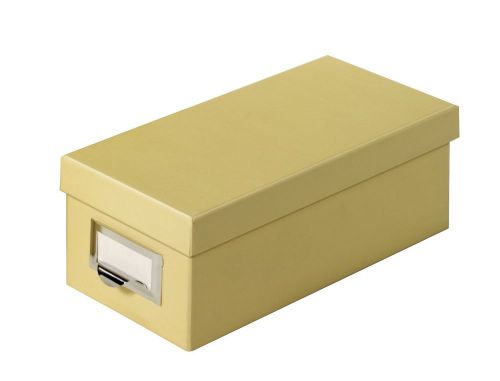 Globe-Weis Fiberboard Index Card Storage Box, 4x6 Inches, Solid Tan, (4X6TAN)