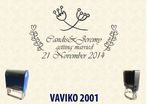 Self ink  Personalized custom wedding rubber stamp  SW 012 60*40