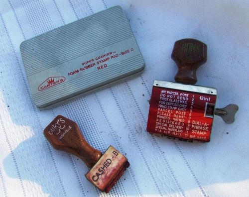 Vintage INKED STAMPER  Durys Nashville Dial A Phrase Stamp set RETRO COOL