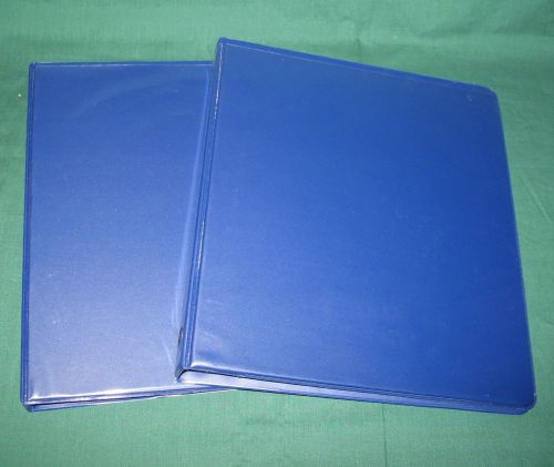 1 1/2&#034; Three Blue Ring Vinyl Binders with Index Set of Two