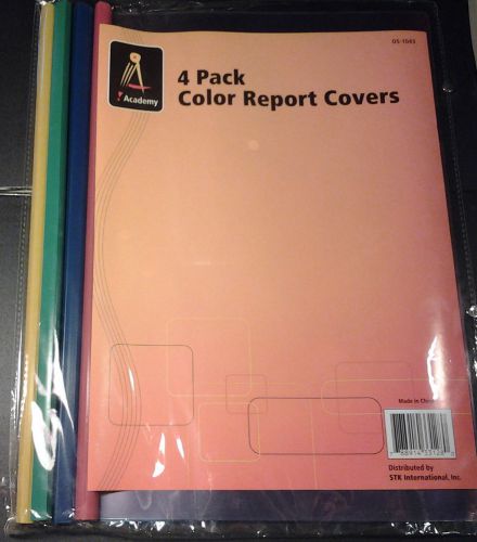 4 X COLOR REPORT COVERS CLEAR 8.25&#039;&#039; X 11.7&#039;&#039; FOR OFFICE,SCHOLL