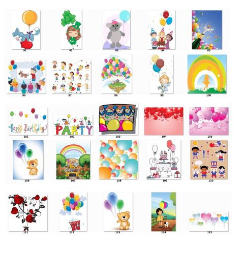 30 Square Stickers Envelope Seals Favor Tags Party Balloons Buy 3 get1 free (p4)