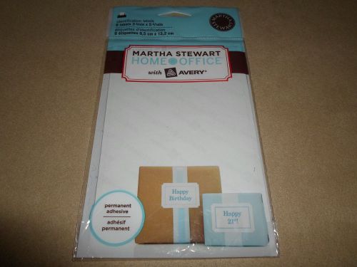 6 Martha Stewart Home Office Inkjet/Laser Identification Labels~NEW IN PACKAGE!