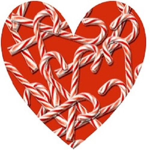 30 Custom Candy Cane Heart Personalized Address Labels