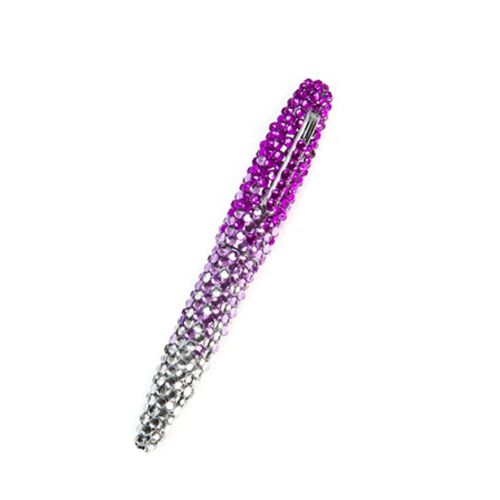 Purple fade crystal rhinestone gemstone roller ball pen for sale