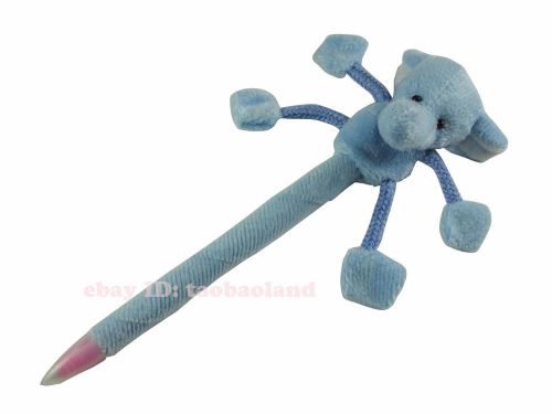 Hand made Blue Plush animal Elephant doll ballpoint Pen Party Favour Gift