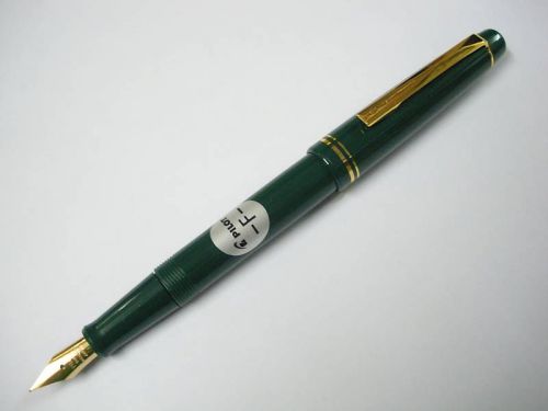 Green Pilot 78G Fountain pen fine nib free 6 cartridge black(Japan)