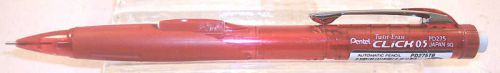Pentel PD275TB Red 0.5mm Side  Click Pencil