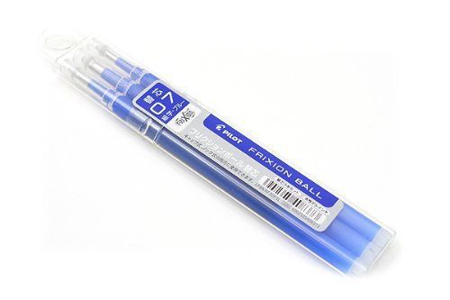Pilot FriXion Gel Ink Pen Refill - 0.7 mm - Blue - Pack of 3