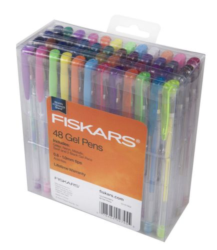 48 Piece Fiskars Gel Ink Pen Art Drawing Set Kit Regular and Metallic Colors NEW