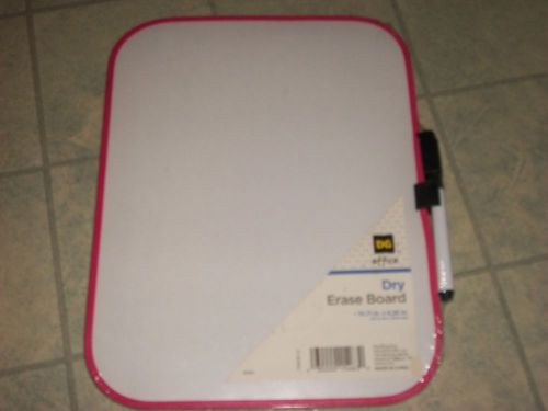 New 8.26 x 10.71 white dry erase board pink frame magnetic back marker &amp; eraser for sale