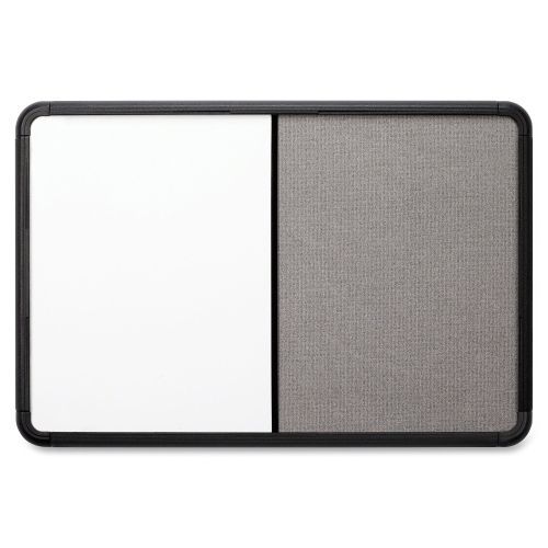 ICE36061 Dry-Erase/Fabric Board, Recyclable, 66&#034;x42&#034;, Black Frame
