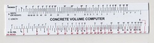 Concrete Estimator 100 Yard Volume Calculator Slide Rule MADE IN USA!!!!