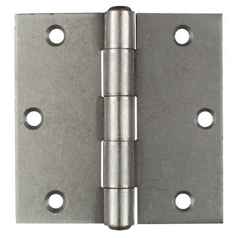 3-1/2&#034; Plain Steel Non-Removable Pin Broad Hinge