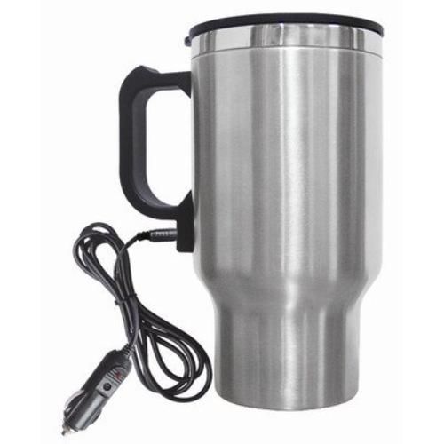 Brentwood Electric Coffee Mug With Wire Car Plug In Silver [cmb-16c] - (cmb16c)