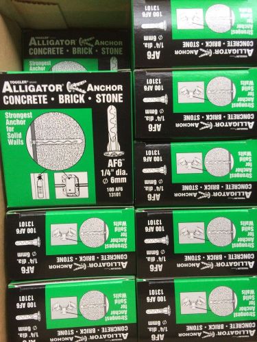 Toggler Alligator Anchor AF6 1/4&#034; 6mm Box of 100, #13101, Polypropylene, Stone