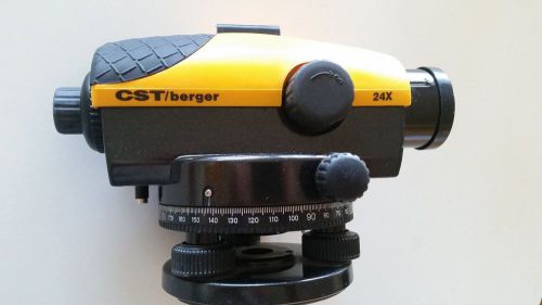 Cst/ berger 24x pal sal optical level pal24d, tripod and measuring stick ruler for sale