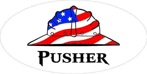 3 - Pusher Flag Hard Hat Union Oilfield Toolbox Helmet Sticker H278