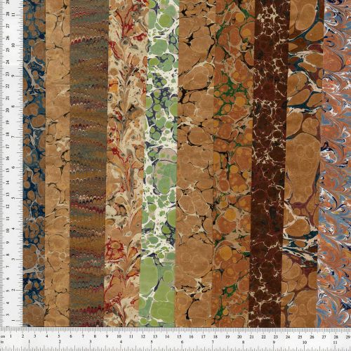 Handmade Marbled Paper Set of 10, 20x34cm 8x13in Bookbinding Crafts Art Supplies