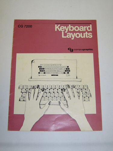 Vintage compugraphic 7200 keyboard layout booklet from 70s-80s typesetting for sale