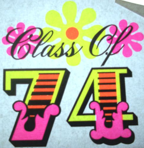 Class Of 74 Vintage 70&#039;s  T-Shirt transfer Iron on