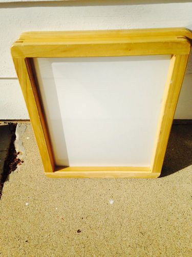 6 hardwood silkscreen frame with white  multi-filament fabric, 20 x 24 mesh 155 for sale