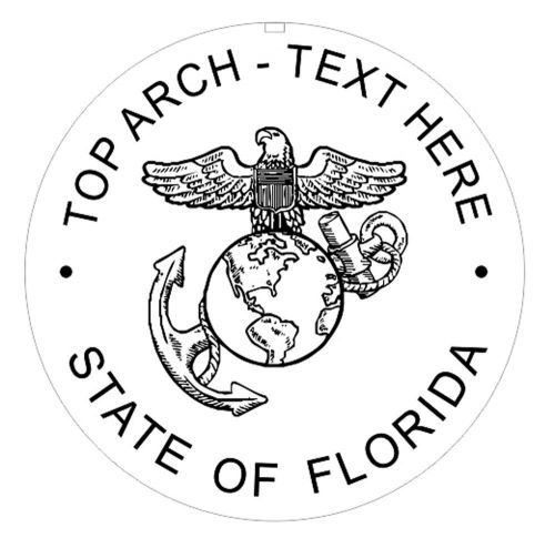 Eagle Globe Anchor Marine Corps Logo Embosser Circular Layout Shiny EZ-Seal