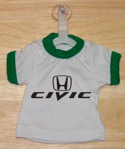 Honda civic logo mini t-shirt with hanger (green) for sale