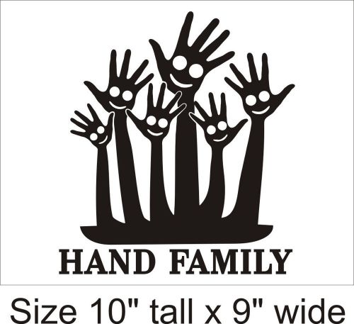 2X Happy Hand Family Funny Car Vinyl Sticker Decal Truck Bumper FAC - 1360 B