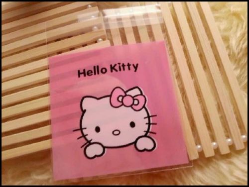100Pcs Self Adhesive Resealable Plastic Baking Bags Packing Candy bag *Kitty