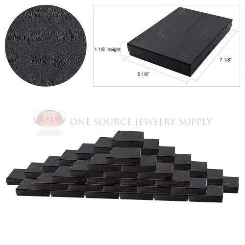 50 Black Swirl Gift Jewelry Cotton Filled Boxes 7 1/8&#034; x 5 1/8&#034; x 1 1/8&#034;