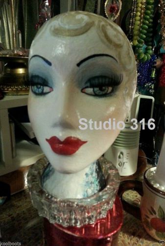 Deluxe hand painted styrofoam display mannequin head original design for sale