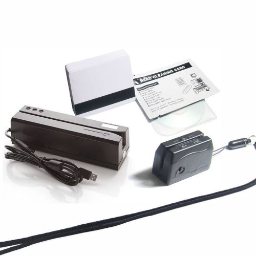 Portable Credit Card Reader Writer Combo Encoder Scanner Swiper Kit Set Package