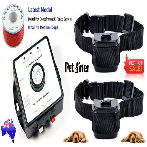 Rechargeable shock underground 2 collars dog electric fence system for two dogs for sale