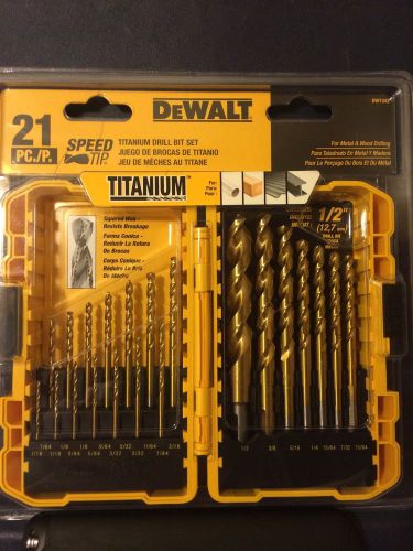 DeWalt DW1342 21 piece TITANIUM Speed Tip Drill Bit Set with Case