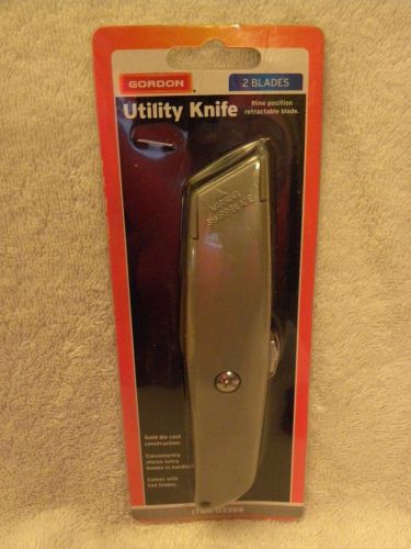 NEW RETRACTABLE GORDEN  UTILITY KNIFE 9 POSITION COMES WITH 2 BLADES