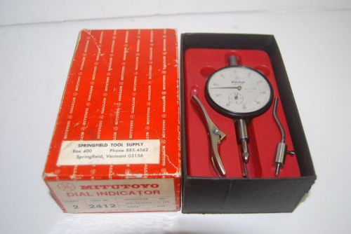 Vintage Mitutoyo 2412 Series 2  Dial Indicator .001&#034; - .400&#034;: 0-100.  Box
