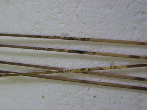 5 RODS Brazing Rods 15% WOLVERINE SILVALOY EXCEL 15% SILVER SOLDERING RODS alloy