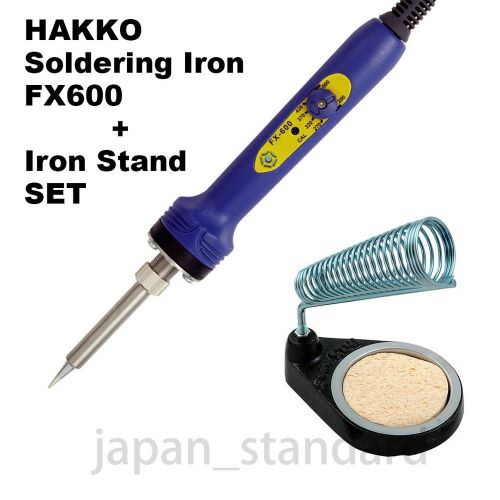 HAKKO Temperature Dial Control Soldering Iron FX600 +Iron Stand Set Japan New