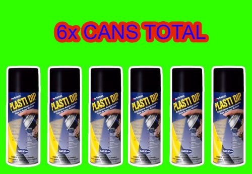 6x CANS NEW 11203-6 BLACK 11OZ PLASTI DIP RUBBER HANDLE SPRAY