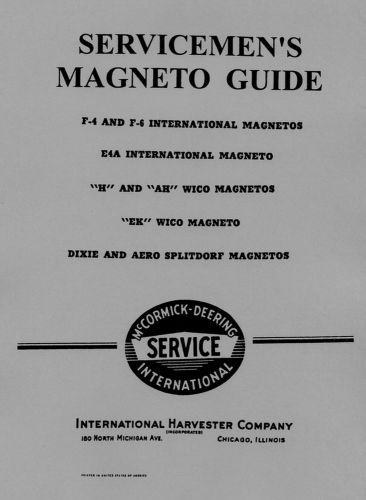IHC Servicemen&#039;s Magneto Guide