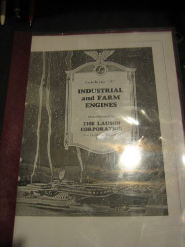 Lauson engine industrial and farm engine catalog &#034;A&#034; reprint