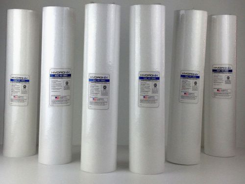 Six big blue sediment water filters 4.5 x 20&#034; 1 micron for big blue 20&#034; housing for sale
