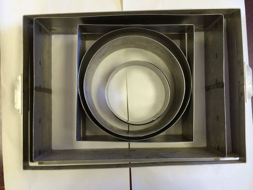 ASSORTED STAINLESS STEEL CAKE PASTRY MOLDS 9 UNITS