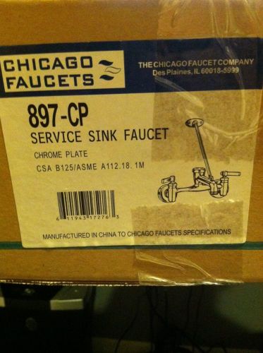 Chicago Faucets 897-CP Hot and Cold Water Service &amp; Sink Faucet Chrome
