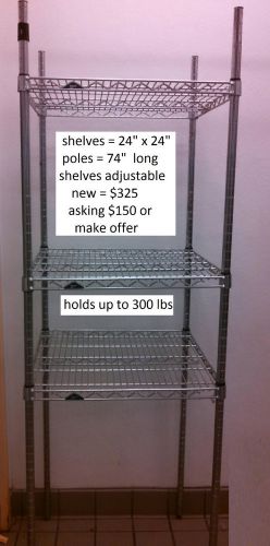 Metro - metromax wired shelving unit with caster wheels for sale