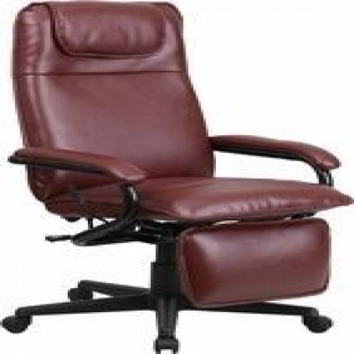 Flash furniture bt-70172-bg-gg high back burgundy leather executive reclining of for sale