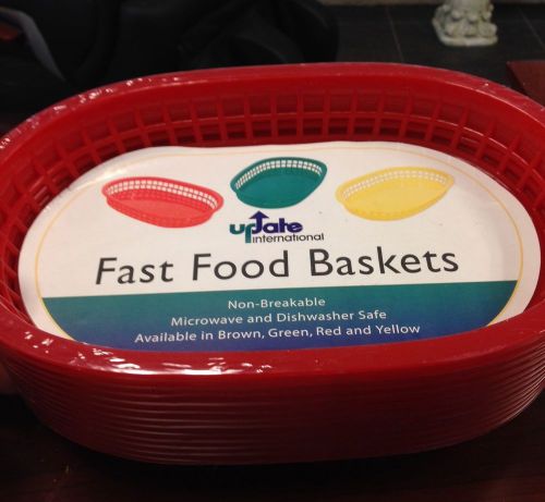 Update International BB107R Red Fast Food Baskets