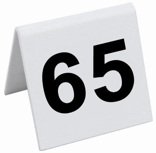 NEW New Star Acrylic Tent Style Table Number Card, 2-Inch by 1.7-Inch, Numbers