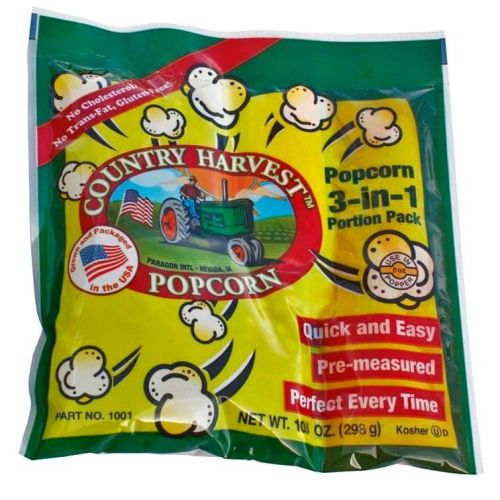 Country harvest popcorn portion pack for 8 oz poppers - 40 packs in the case for sale